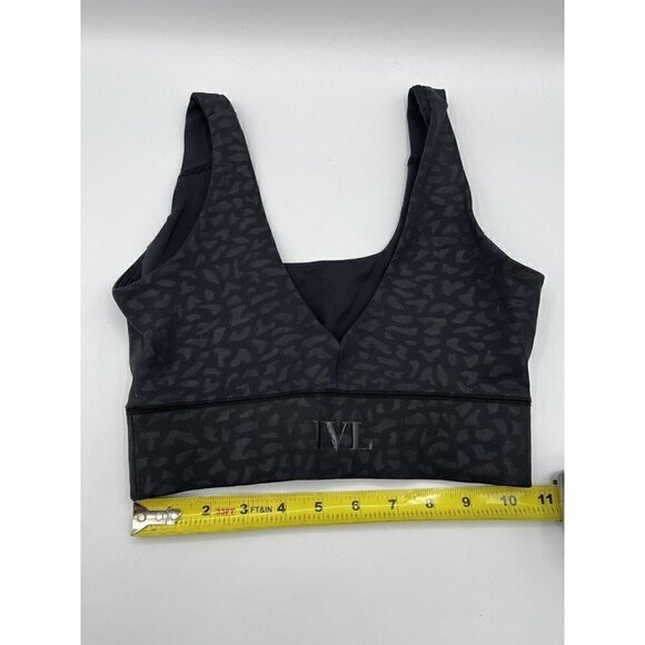 IVL Collective Power Sports Bra Size 4 Black Chi chi Leopard Womens Athletic - Picture 3 of 4